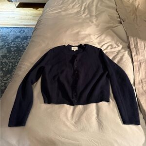 Reformation Clara Cashmere cardigan. Navy blue. New without tags.